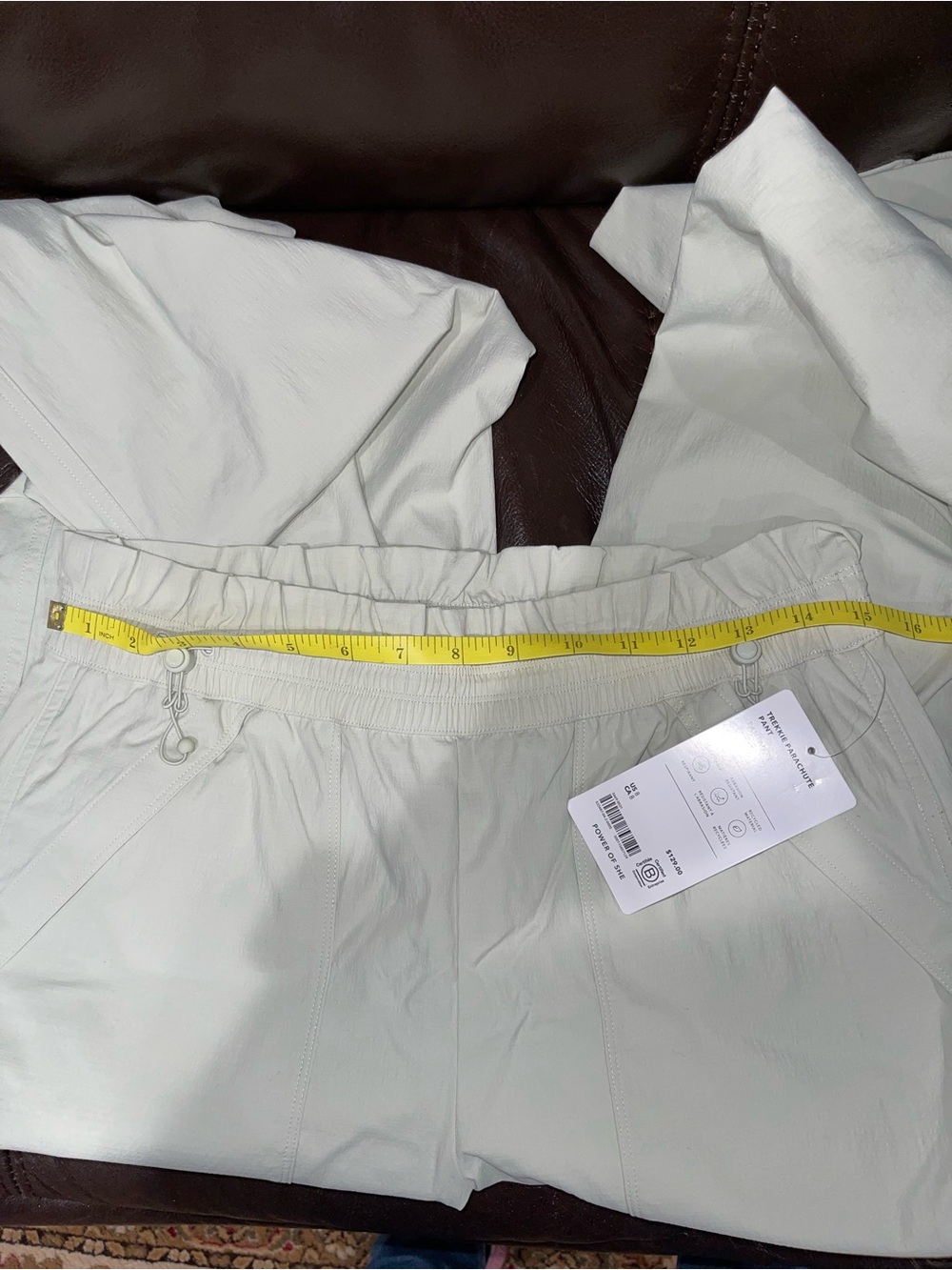 Athleta Trekkie High Rise Parachute Pant Sz 8 Mint Green Paperbag Waist Pull NWT - Picture 12 of 14